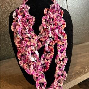 Sassy Jones Vibrant Pink and Purple Necklace